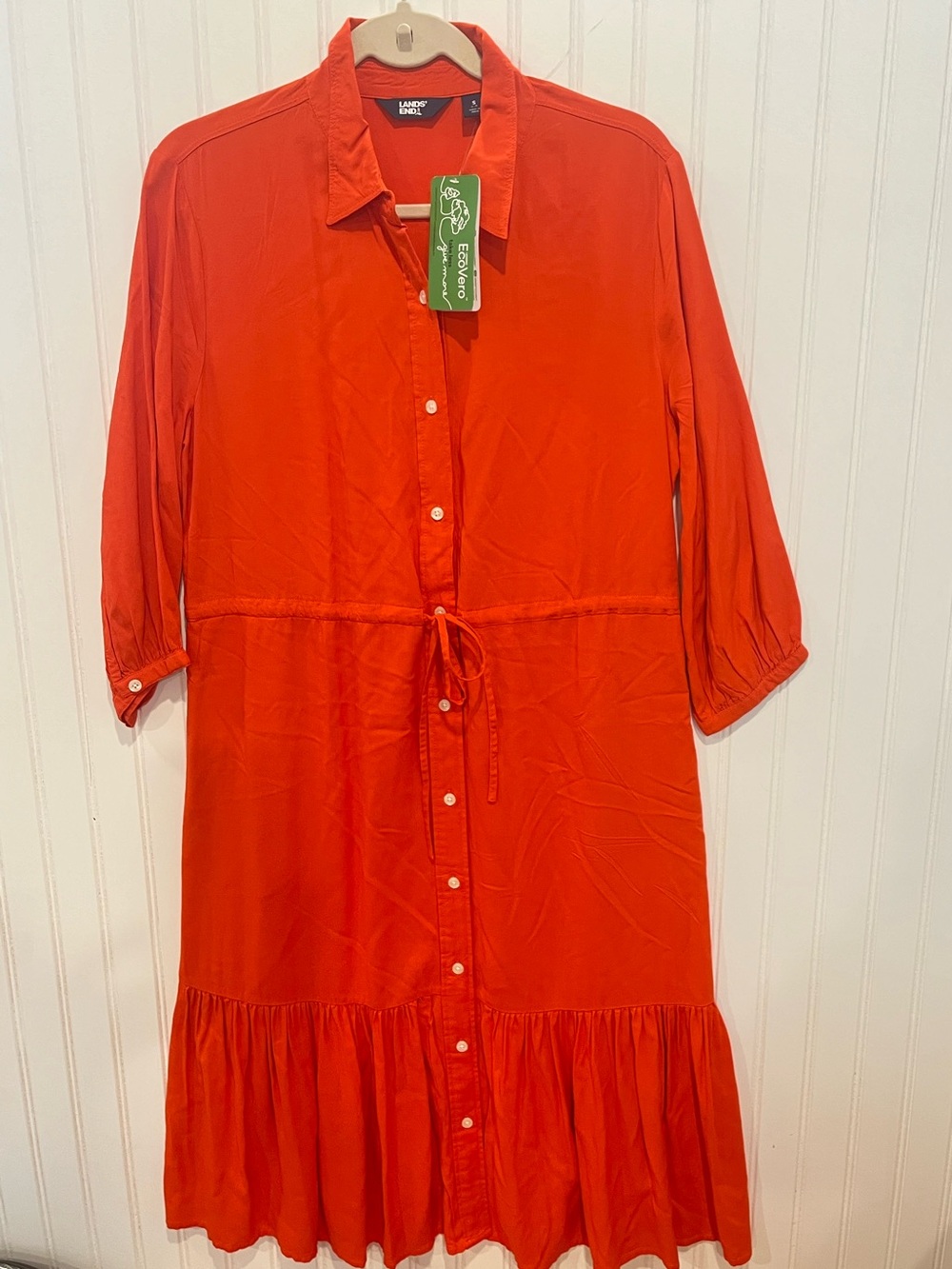 NWT Lands' End Button-Front Shirt Dress size S